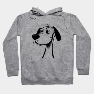 Intelligent and Curious: Minimalist Dog Line Art Hoodie